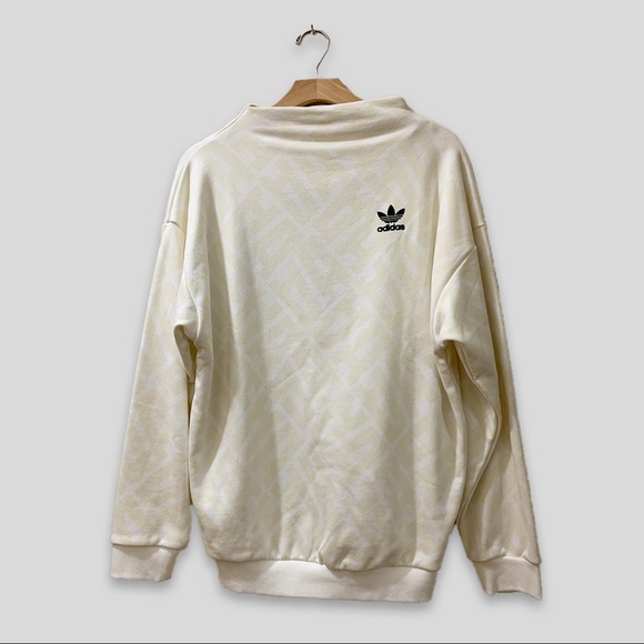 Adidas Originals All Over Print Sweatshirt - Cream - Picture 2 of 8